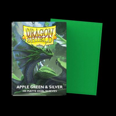 Dragon Shield: Sleeves – Matte Dual – Apple Green & Silver — product image 2