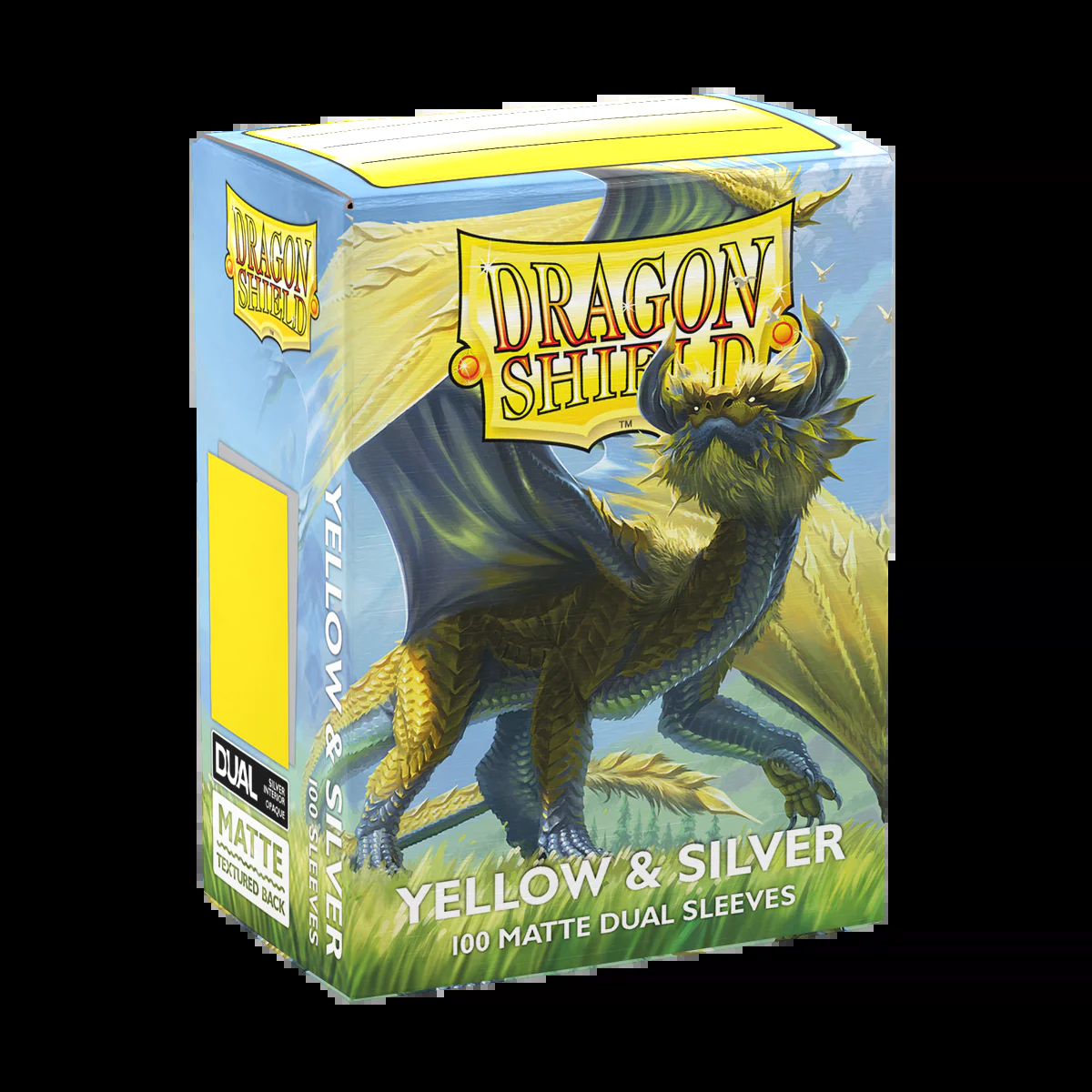 Dragon Shield: Sleeves – Matte Dual – Yellow & Silver