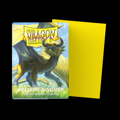 Dragon Shield: Sleeves – Matte Dual – Yellow & Silver — product image 2