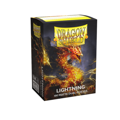 Dragon Shield - Standard Dual Matte Lightning Yellow Sleeves 100 pack — product image 1