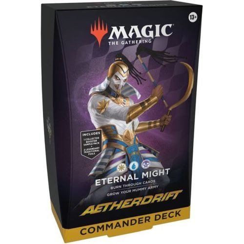 Magic The Gathering | Eternal Might (White/Blue/Black) Aetherdrift Commander Deck