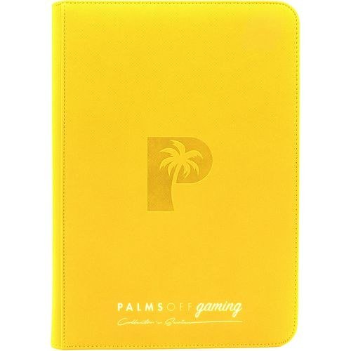 Palms Off Gaming - Collector's Series TOP LOADER Zip Binder - Yellow (216 Capacity)