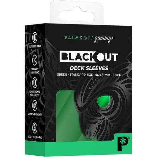 Palms Off Gaming - Green - Standard Blackout Deck Sleeves
