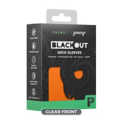 Palms Off Gaming - Orange - Standard Blackout Deck Sleeves — product image 1
