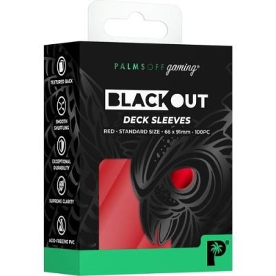 Palms Off Gaming - Red - Standard Blackout Deck Sleeves — product image 1