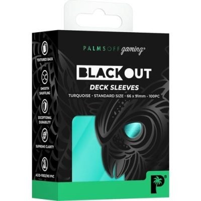 Palms Off Gaming - Turquoise - Standard Blackout Deck Sleeves — product image 1