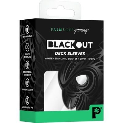 Palms Off Gaming - White - Standard Blackout Deck Sleeves — product image 1