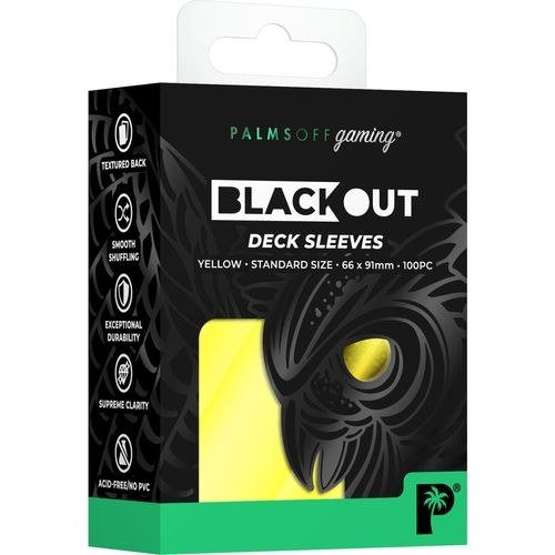 Palms Off Gaming - Yellow - Standard Blackout Deck Sleeves