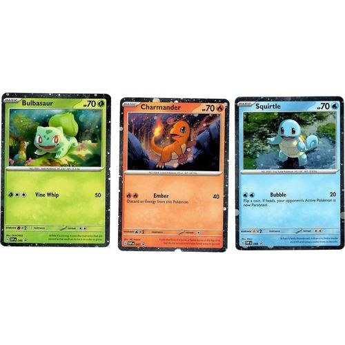 Pokémon 151 Starter Trio Promo Bundle – Bulbasaur, Charmander, Squirtle