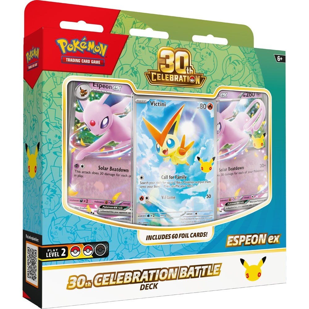 Pokémon TCG: 30th Celebration Battle Deck— Espeon ex / Umbreon ex (Assorted)