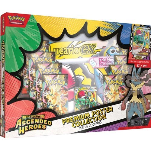 Pokémon TCG: Mega Evolution - Ascended Heroes Premium Poster Collection Box - Mega Lucario
