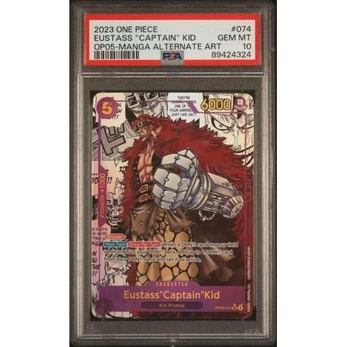 PSA 10 Eustass "Captain" Kid Manga Alternate Art OP05-074 - 2023 One Piece Card Game Awakening Of The New Era #4324