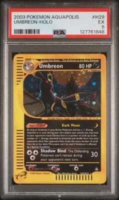 PSA EX 5 - UMBREON-HOLO 2003 POKEMON AQUAPOLIS — product image 1