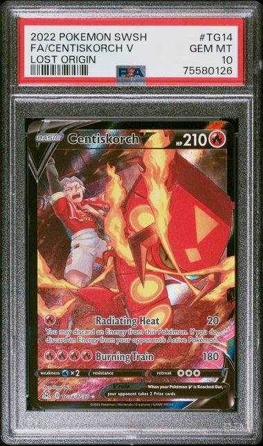 PSA GEM MT 10 - 2022 POKEMON SWORD & SHIELD LOST ORIGIN #TG14 FA/CENTISKORCH V LOST ORIGIN