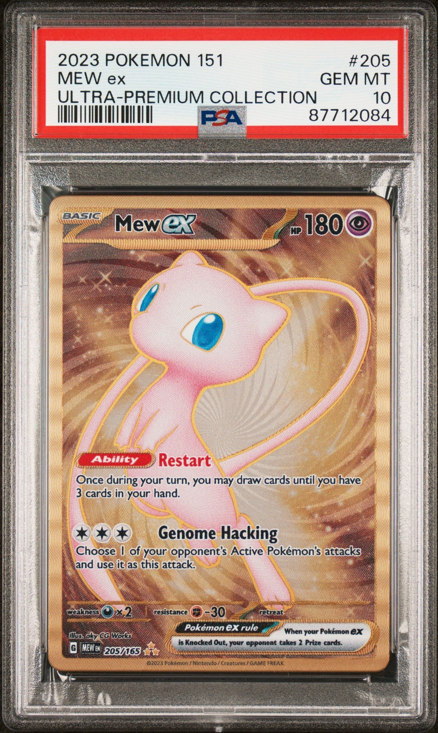PSA GEM MT 10 - 2023 POKEMON 151 ULTRA-PREMIUM COLLECTION #205 MEW ex