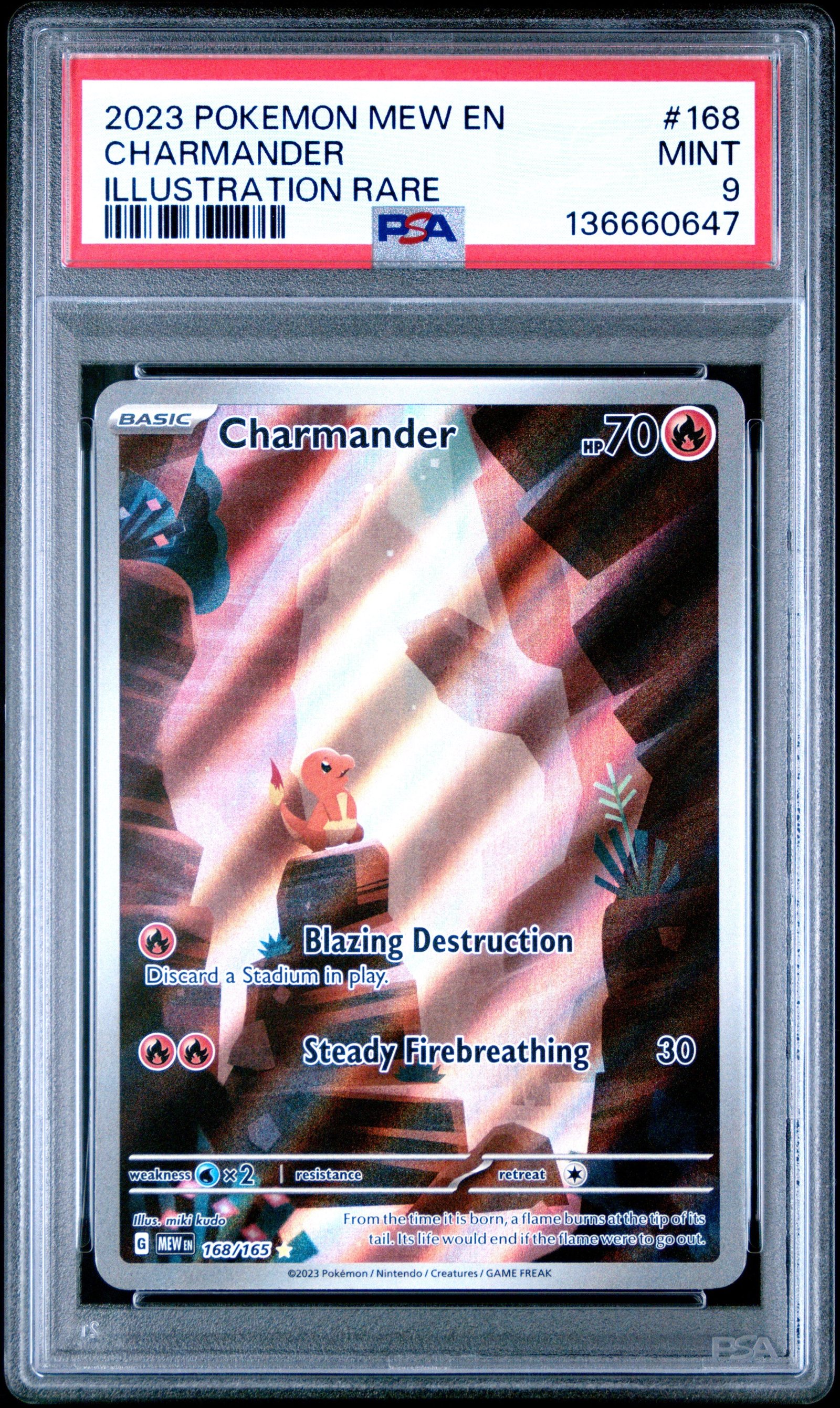 PSA MINT 9 - CHARMANDER ILLUSTRATION RARE 2023 POKEMON MEW EN-151
