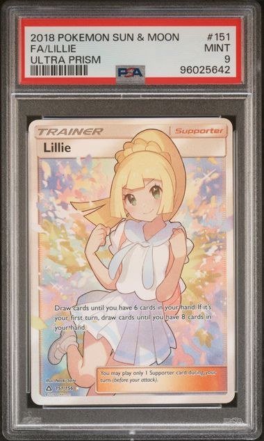 PSA MINT 9 - FA/LILLIE ULTRA PRISM 2018 POKEMON SUN & MOON ULTRA PRISM