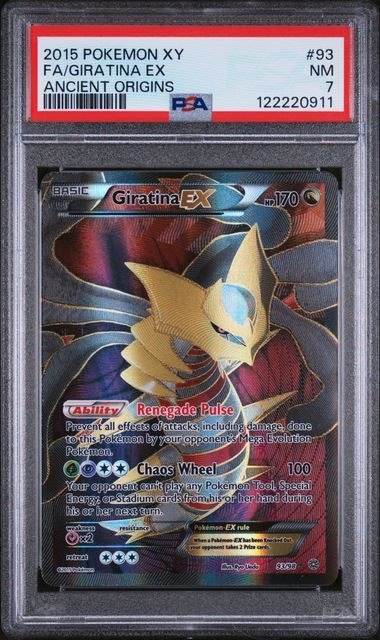 PSA NM 7 - FA/GIRATINA EX ANCIENT ORIGINS 2015 POKEMON XY ANCIENT ORIGINS