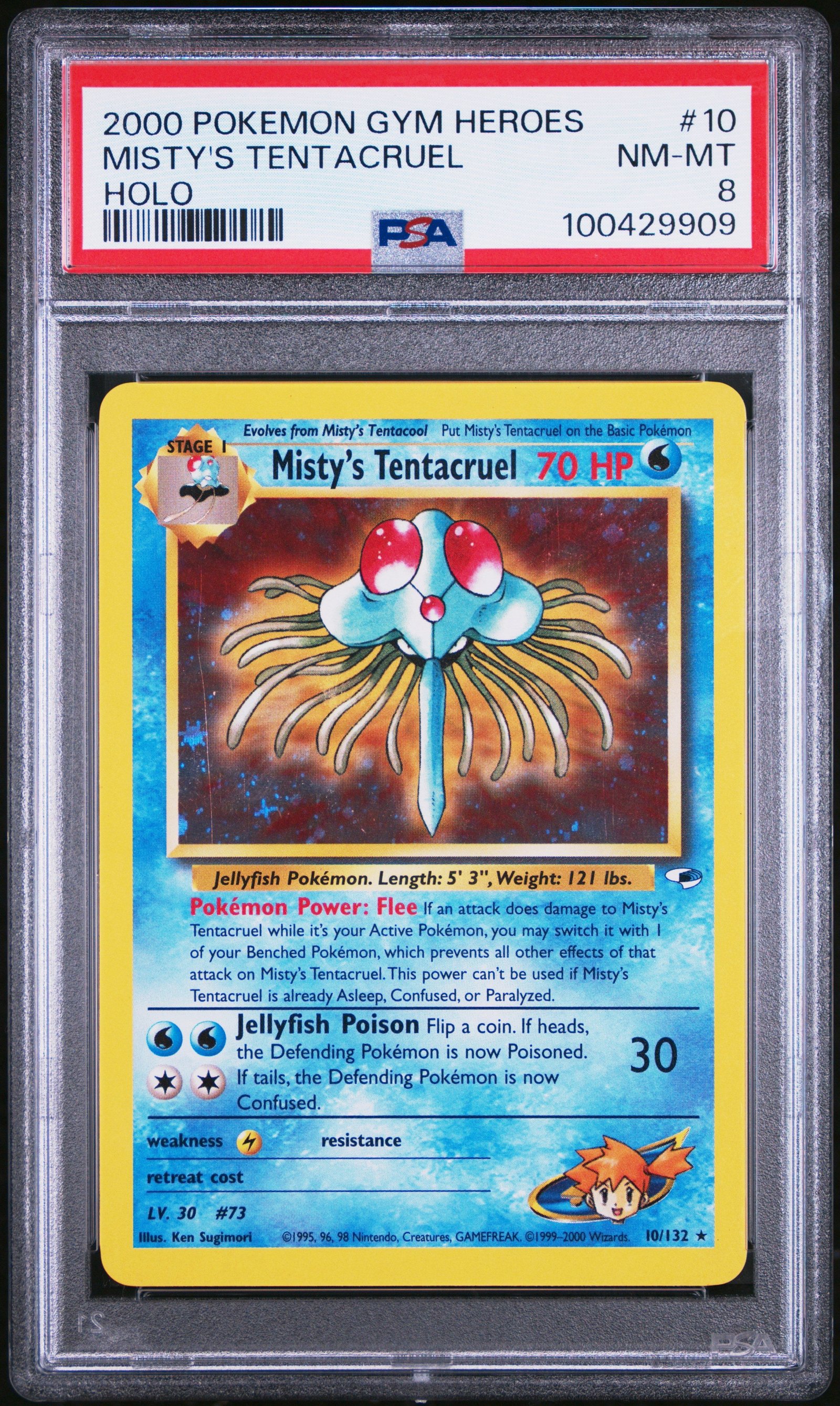 PSA NM-MT 8 - 2000 POKEMON GYM HEROES #10 MISTY'S TENTACRUEL HOLO