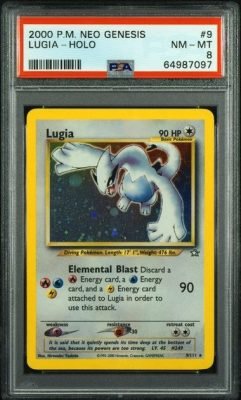PSA NM-MT 8 - LUGIA-HOLO 2000 POKEMON NEO GENESIS — product image 1