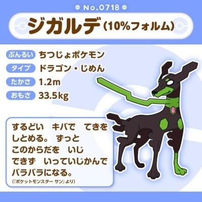 Zygarde (10% Form) #718 - Pokémon Centre Fit Plush — product image 5